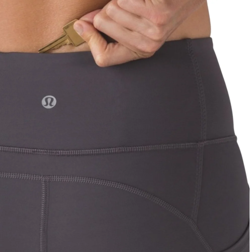 Lululemon All The Right Places Crop II (23") Dark Carbon Size 6 - Picture 4 of 10